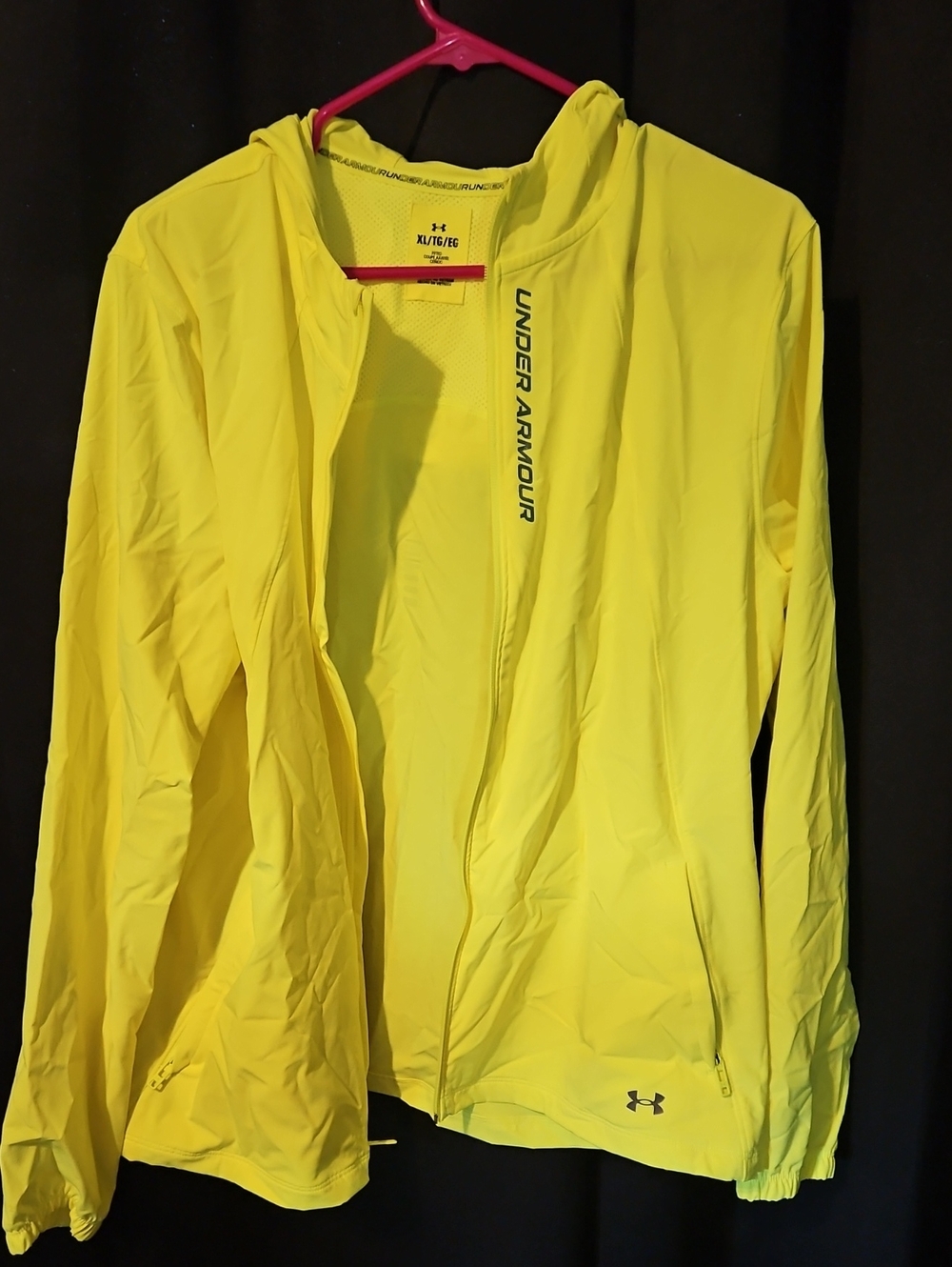 Under Armour Women's Bright Yellow Hooded Zip Jacket